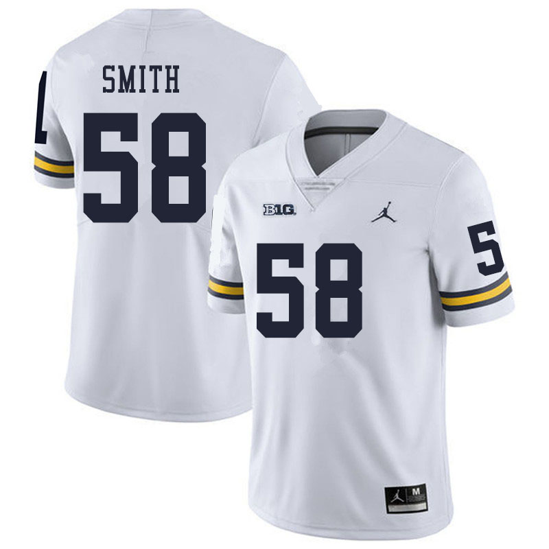 Men #58 Mazi Smith Michigan Wolverines College Football Jerseys Sale-White